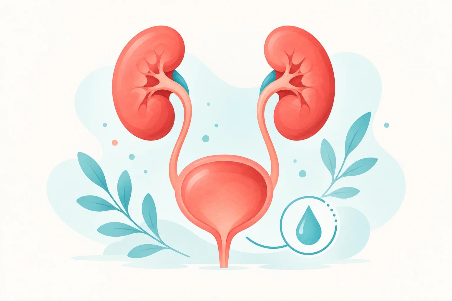 Illustration of the urinary system for urology care