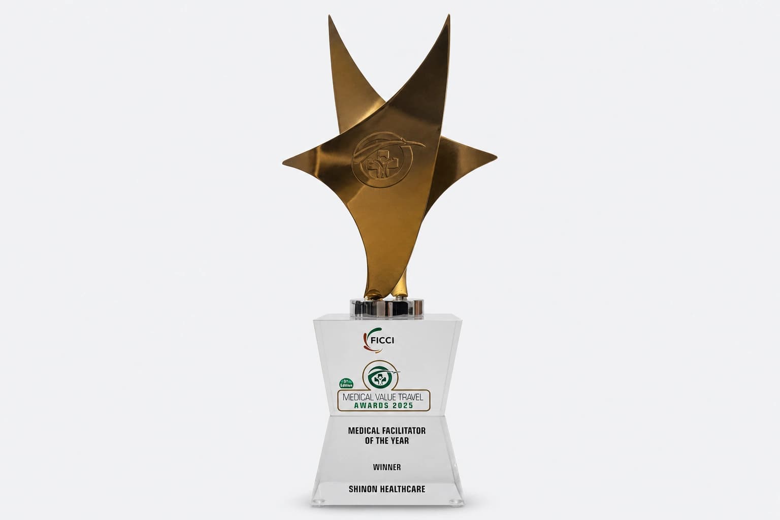 FICCI Medical Value Travel Awards 2025 Medical Facilitator of the Year winner trophy